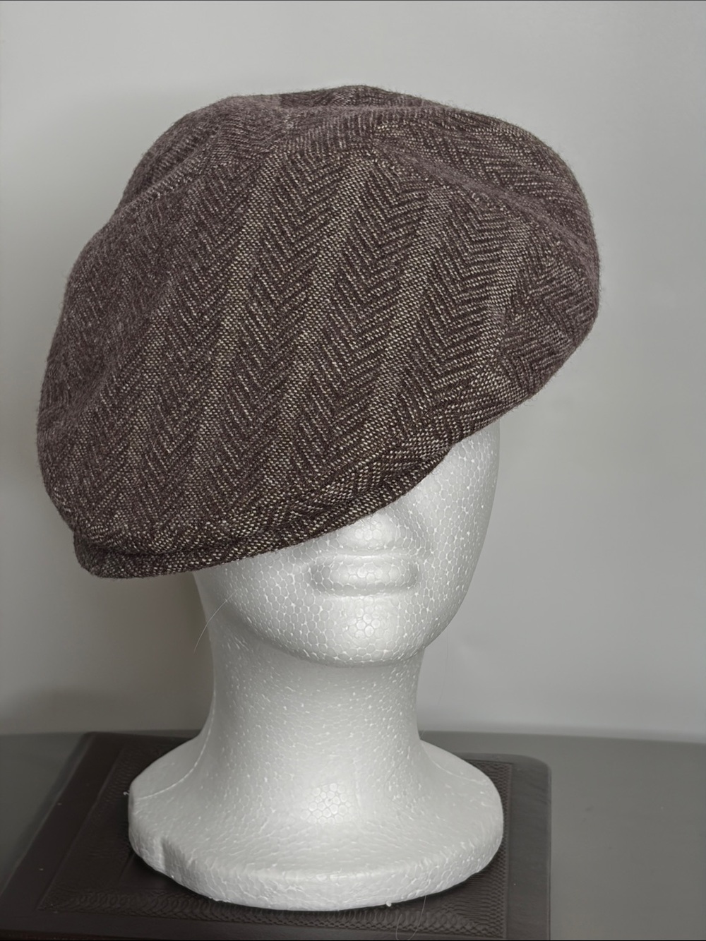 Epoch Hats Company 100% Wool herringbone newsboy / flat cap. S/M